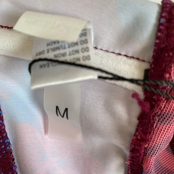 2 Piece Mesh Tropical Print Bathing Suit - Picture 9 of 16